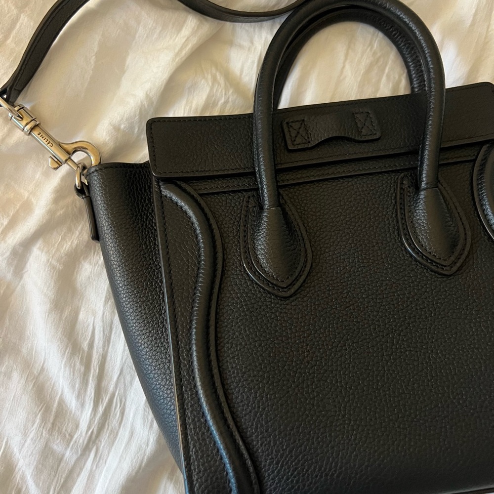 Celine Nano Luggage Black Pebble Leather - Picture 4 of 15